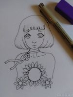 Her Black Sunflower